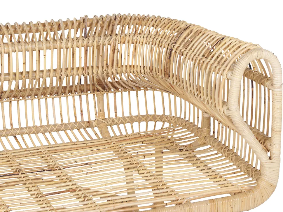 Gartenmöbel Set Rattan Naturlich 4-Sitzer Dolcedo