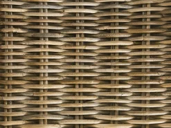 Gartenmöbel Set Rattan Naturlich 6-Sitzer Auflagen Cremeweis Susua/Olbia