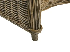 Gartenmöbel Set Rattan Naturlich 6-Sitzer Auflagen Cremeweis Susua/Olbia