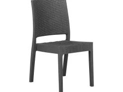 Gartenmöbel Set Rattanoptik Graphitgrau 6-Sitzer Fossano