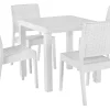 Gartenmöbel Set Rattanoptik Weis 4-Sitzer Fossano