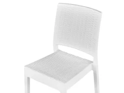 Gartenmöbel Set Rattanoptik Weis 4-Sitzer Fossano