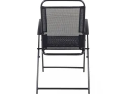 Gartenmöbel Set Stahl Schwarz 6-Sitzer Livo