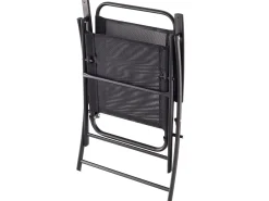 Gartenmöbel Set Stahl Schwarz 6-Sitzer Livo