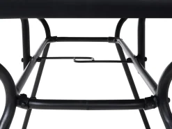 Gartenmöbel Set Stahl Schwarz 6-Sitzer Livo