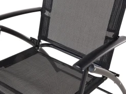 Gartenmöbel Set Stahl Schwarz 6-Sitzer Livo