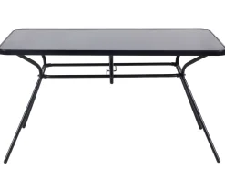 Gartenmöbel Set Stahl Schwarz 6-Sitzer Livo