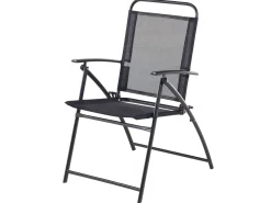 Gartenmöbel Set Stahl Schwarz 6-Sitzer Livo