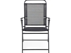 Gartenmöbel Set Stahl Schwarz 6-Sitzer Livo