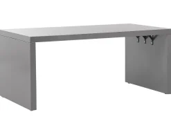 Gartenmöbel Set U-Form Beton Grau Tisch Mit 2 Banken Taranto
