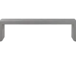 Gartenmöbel Set U-Form Beton Grau Tisch Mit 2 Banken Taranto