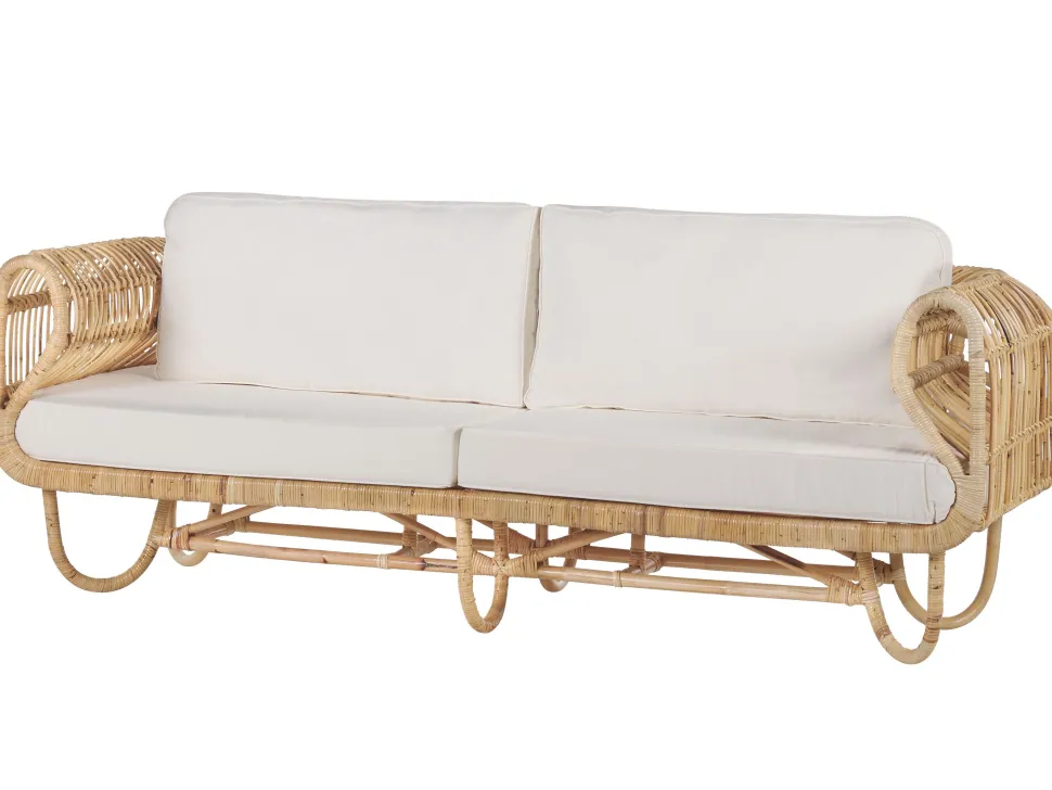 Gartenmöbelset Rattan Naturlich Mit Couchtisch Dolcedo / Limni