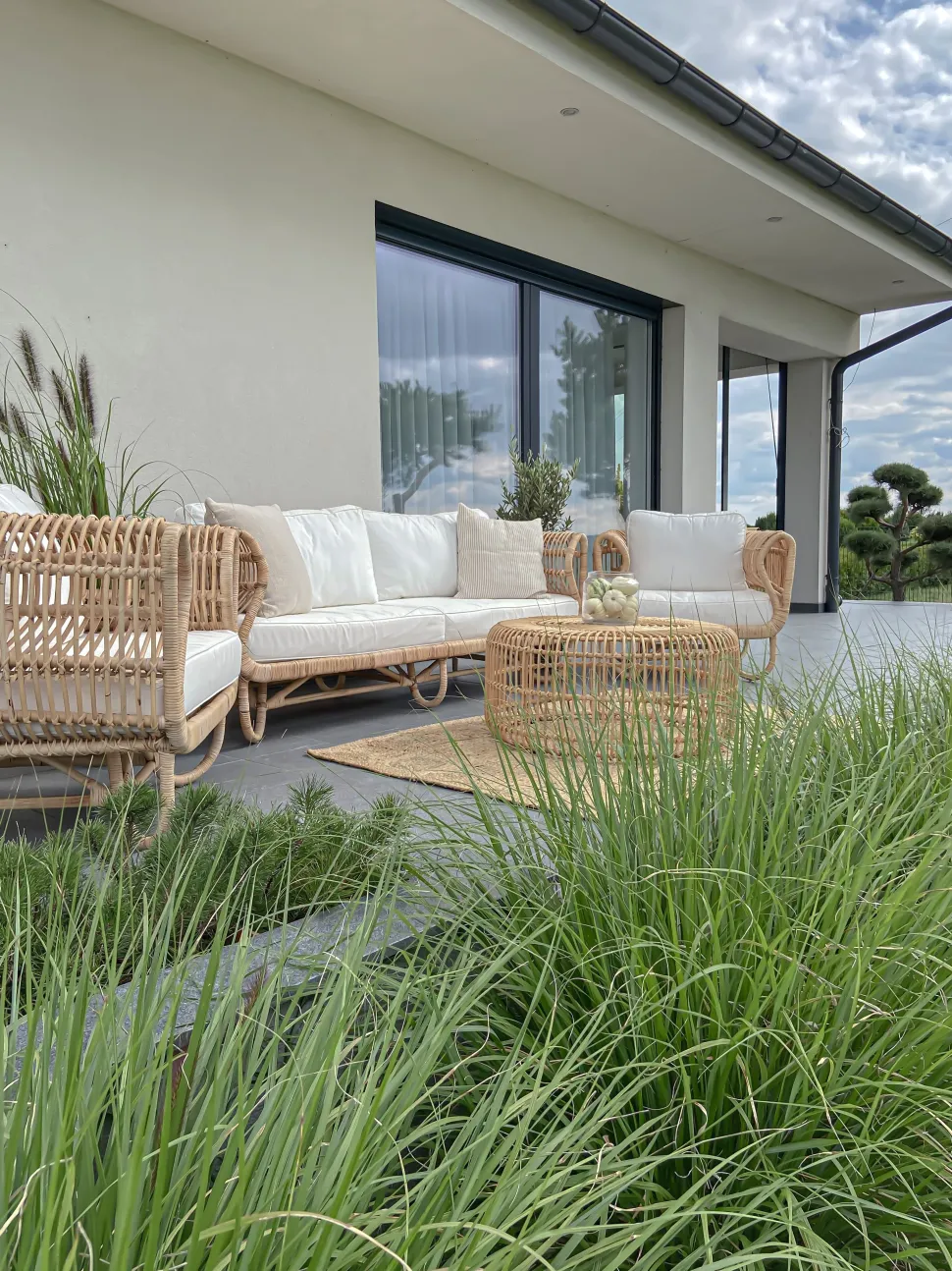 Gartenmöbelset Rattan Naturlich Mit Couchtisch Dolcedo / Limni