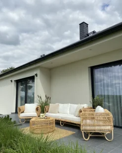 Gartenmöbelset Rattan Naturlich Mit Couchtisch Dolcedo / Limni