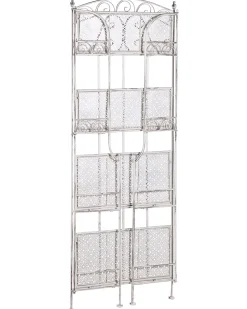 Gartenregal Weis Metall 4 Ablageflachen Klappbar Padua