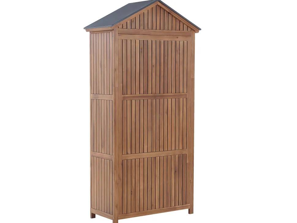 Gartenschrank Akazienholz Braun 200 X 100 Cm Savoca