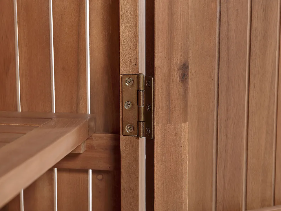 Gartenschrank Akazienholz Braun 200 X 100 Cm Savoca