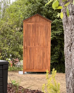 Gartenschrank Akazienholz Braun 200 X 100 Cm Savoca
