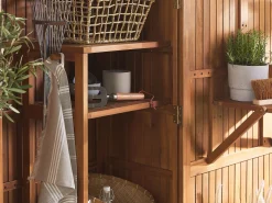 Gartenschrank Akazienholz Braun 200 X 100 Cm Savoca