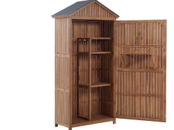 Gartenschrank Akazienholz Braun 200 X 100 Cm Savoca