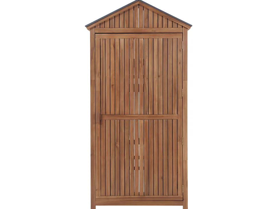 Gartenschrank Akazienholz Braun 200 X 100 Cm Savoca