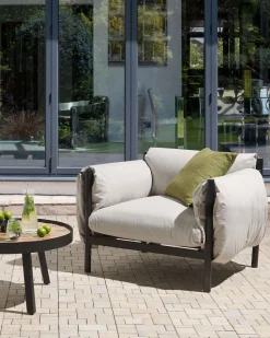 Gartensessel Aluminium Hellgrau / Schwarz Esperia