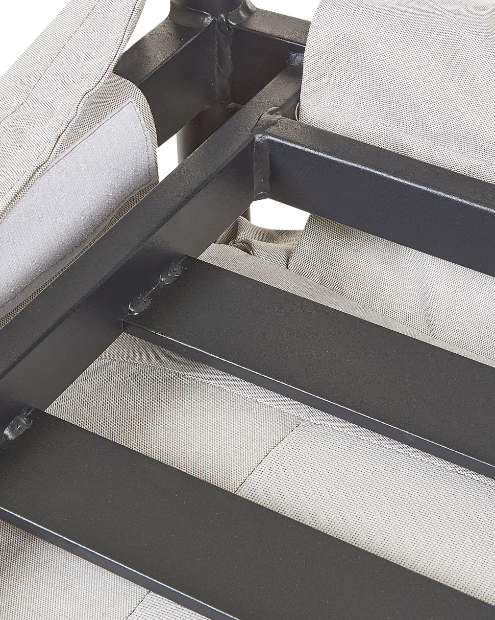 Gartensessel Aluminium Hellgrau / Schwarz Esperia