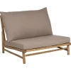 Gartensessel Bambusholz Hellbraun Auflagen Taupe Todi