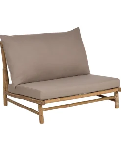 Gartensessel Bambusholz Hellbraun Auflagen Taupe Todi