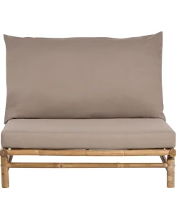 Gartensessel Bambusholz Hellbraun Auflagen Taupe Todi