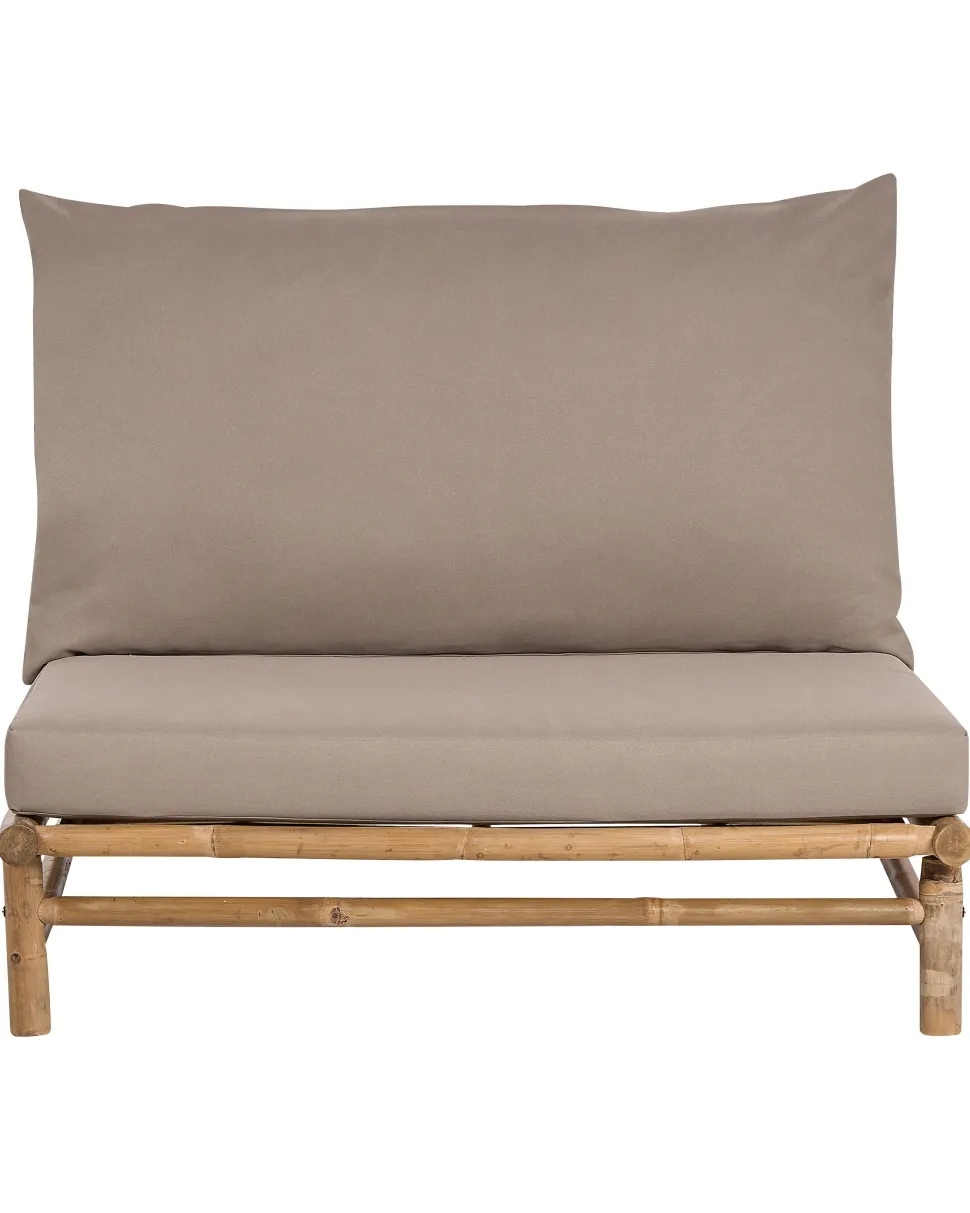 Gartensessel Bambusholz Hellbraun Auflagen Taupe Todi