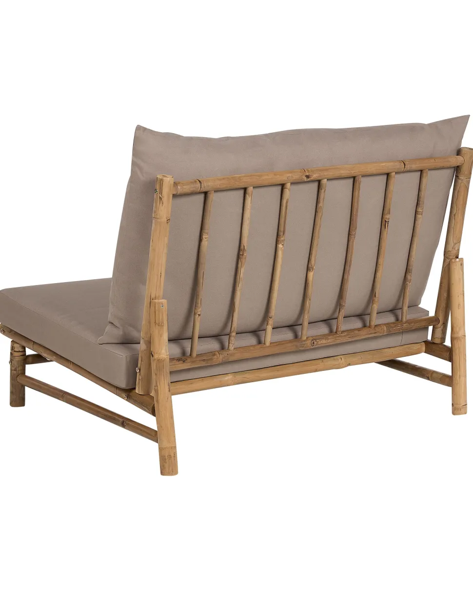 Gartensessel Bambusholz Hellbraun Auflagen Taupe Todi