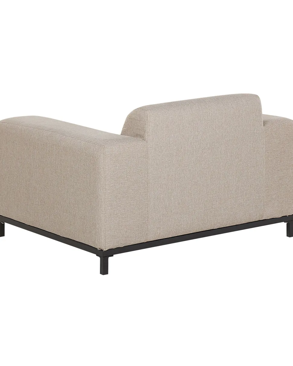 Gartensessel Beige / Schwarzes Gestell 2Er Set Rovigo