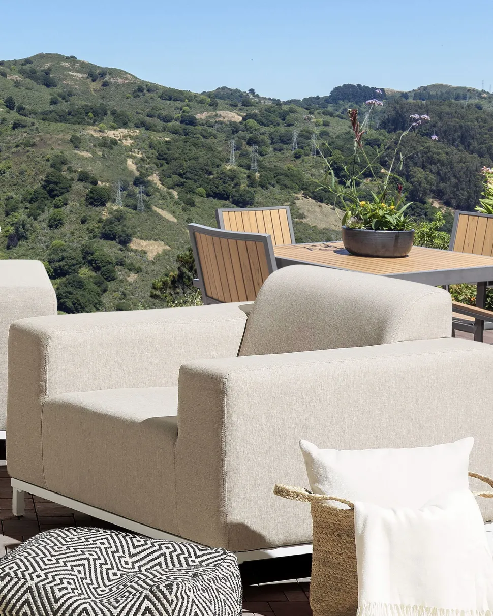 Gartensessel Beige / Weisses Gestell 2Er Set Rovigo
