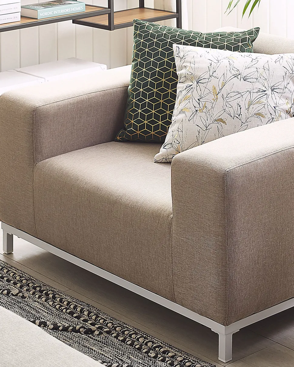 Gartensessel Beige / Weisses Gestell 2Er Set Rovigo