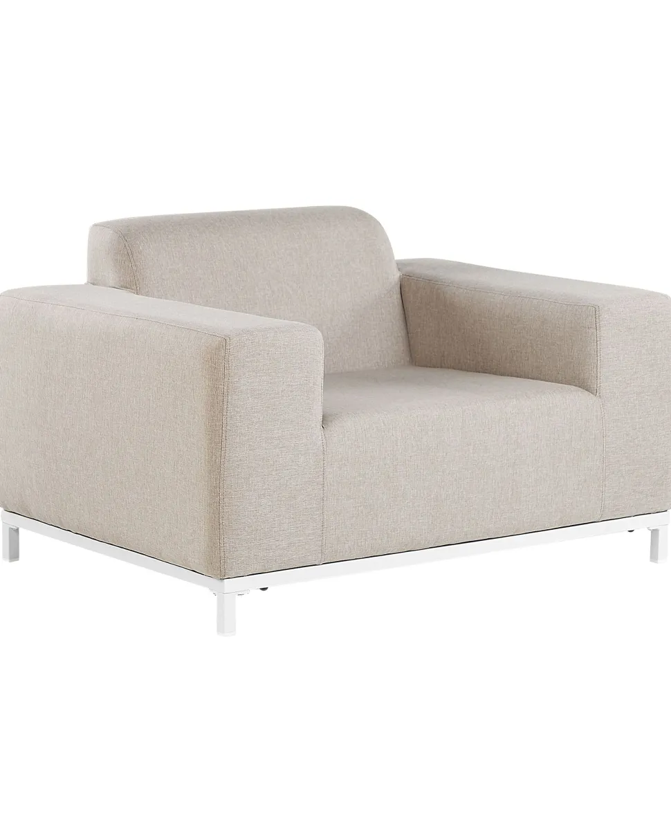 Gartensessel Beige / Weisses Gestell 2Er Set Rovigo