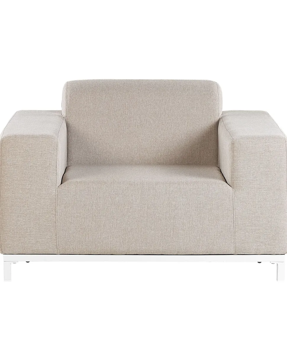 Gartensessel Beige / Weisses Gestell 2Er Set Rovigo