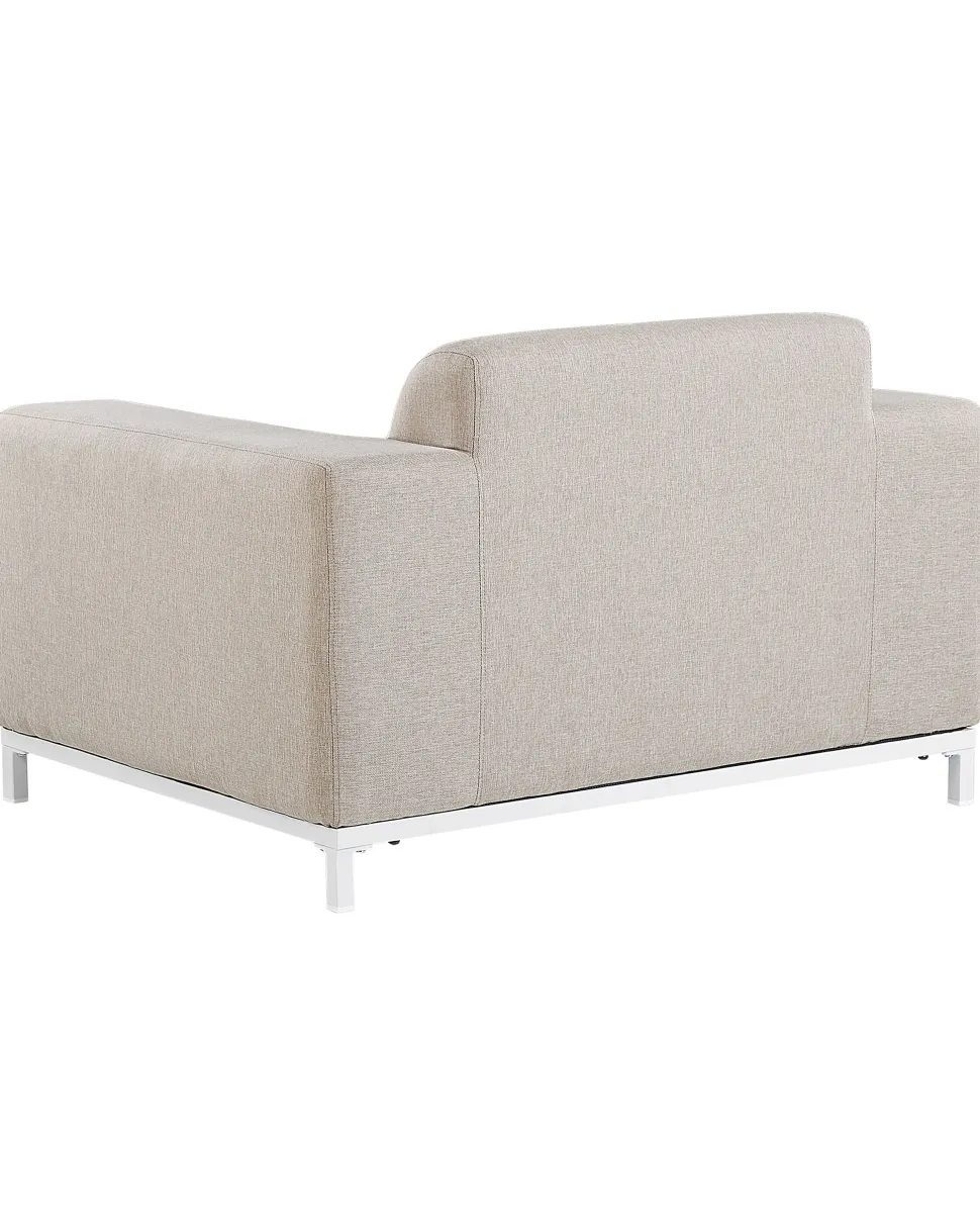 Gartensessel Beige / Weisses Gestell 2Er Set Rovigo