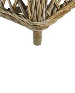 Gartensessel Mit Hocker Rattan Naturlich Auflagen Cremeweis Ribolla