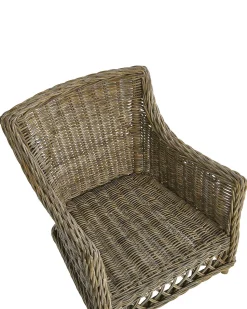 Gartensessel Mit Hocker Rattan Naturlich 2Er Set Auflagen Cremeweis Ribolla