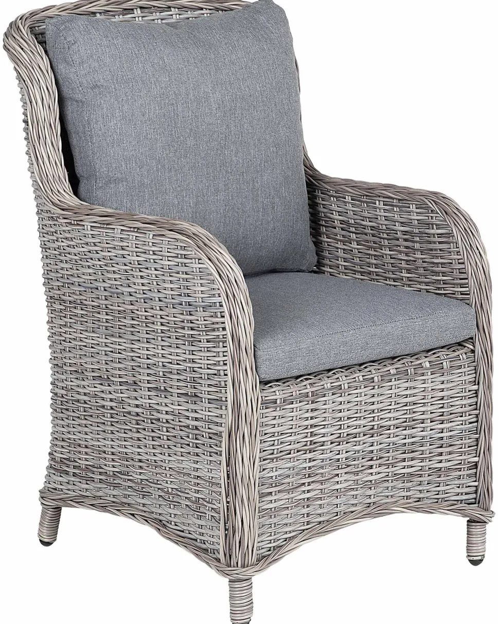 Gartensessel Rattan Grau 2Er Set Cascais