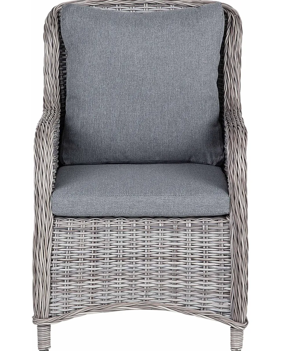 Gartensessel Rattan Grau 2Er Set Cascais