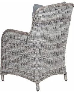 Gartensessel Rattan Grau 2Er Set Cascais