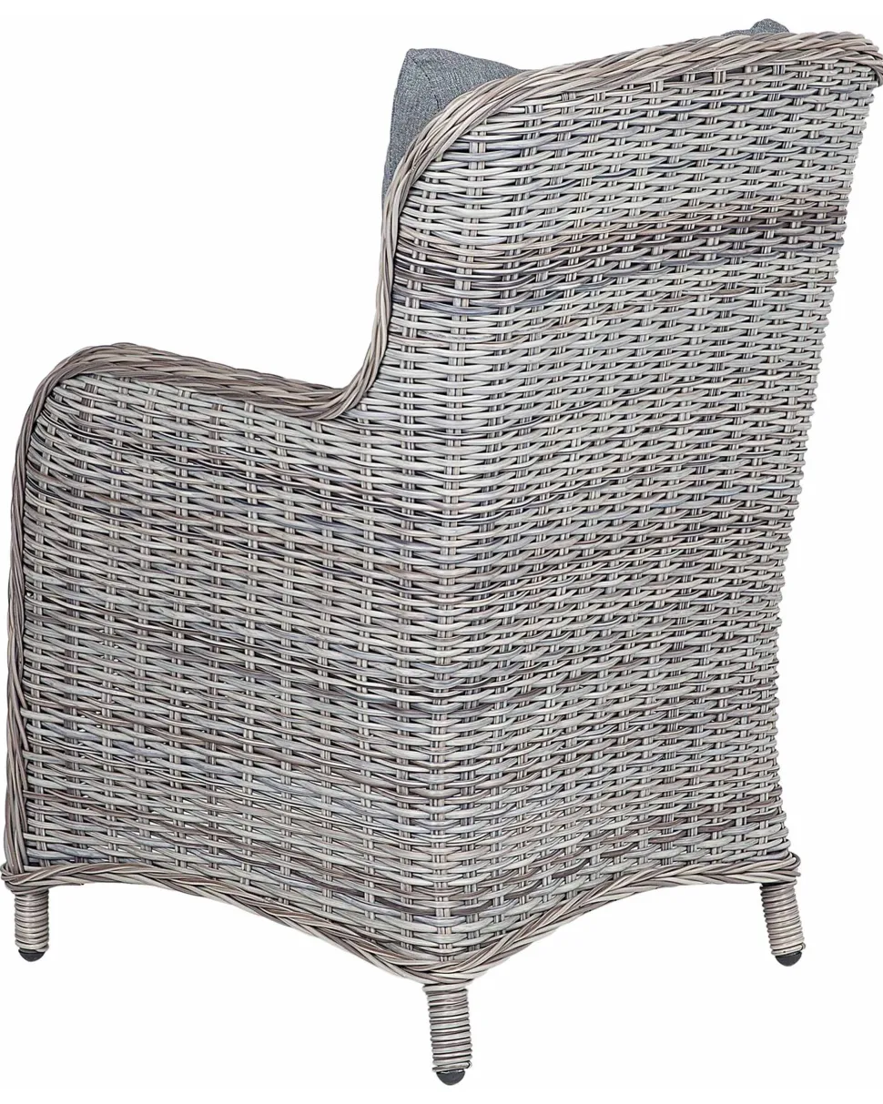 Gartensessel Rattan Grau 2Er Set Cascais
