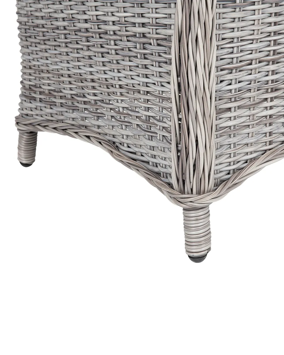 Gartensessel Rattan Grau 2Er Set Cascais