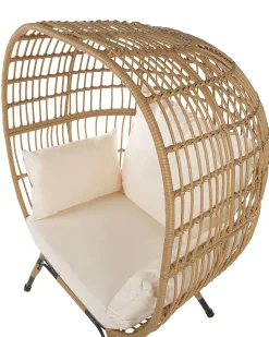 Gartensessel Rattan Naturlich Auflagen Cremeweis Veroli