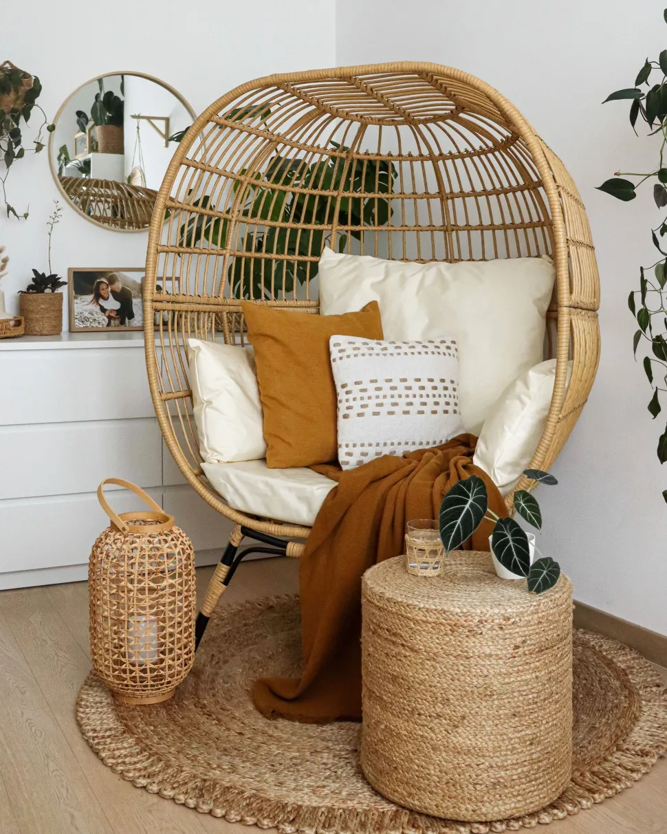 Gartensessel Rattan Naturlich Auflagen Cremeweis Veroli