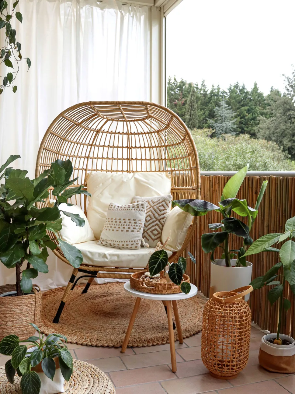 Gartensessel Rattan Naturlich Auflagen Cremeweis Veroli