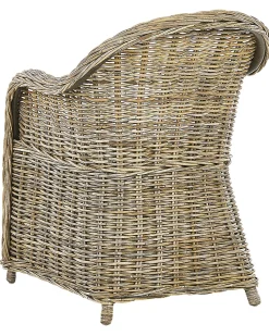 Gartensessel Rattan Naturlich 2Er Set Auflagen Cremeweis Susua