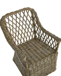 Gartensessel Rattan Naturlich 2Er Set Auflagen Cremeweis Maros